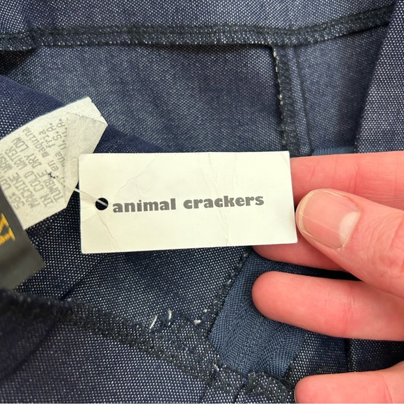 KriziA d. Glitter Dot Cropped Straight Leg Dark Wash Blue Pants - Picture 8 of 8